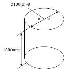 실린더 형상의 크기 및 모습