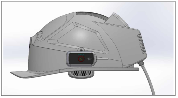 안전모 전용 배터리 1차 장착 설계