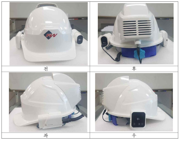 개발완료 안전모 전후좌우 형상