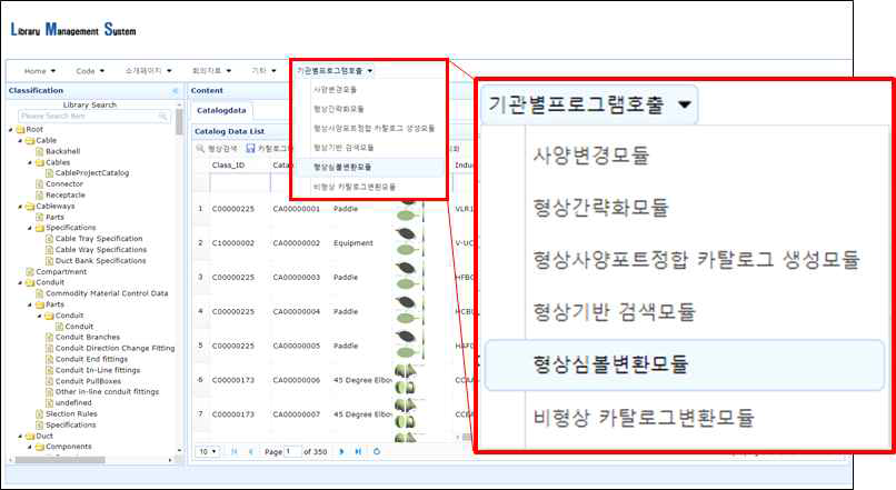 LMS를 통한 기관별 개발SW모듈 호출