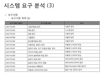 시스템 요구 분석