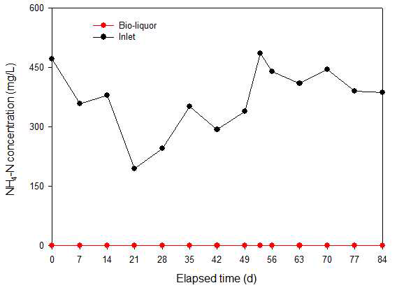 생물반응조 및 유입원수 내 NH4-N 농도