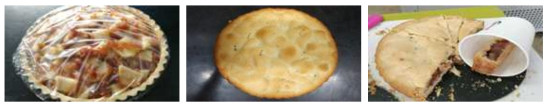 The photo of a prototype of apple pie