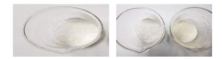 The photo of a prototype of dry powder