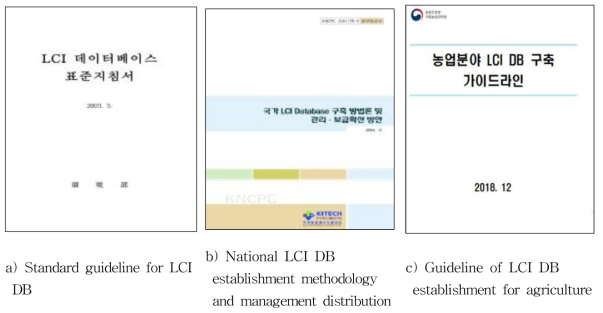 다양한 분야에서의 LCI 데이터베이스 개발 가이드라인