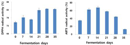 Change in radical scavenging activity of glutinous rice vinegar via traditional static fermentation