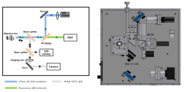 형광신호 분석 모듈 개념도