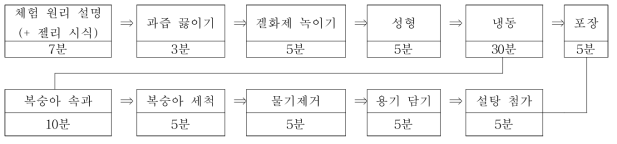 체험프로그램( Ⅰ) 과정 모식도