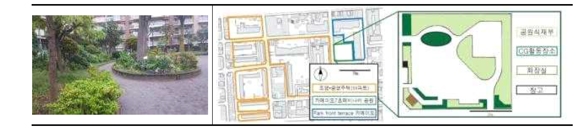 아파트 건설과 연계한 인접공원에 조성된 사례: 区立亀戸七丁目南公園