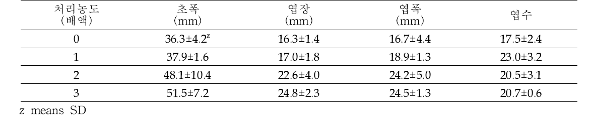 다육식물 ‘블루서프라이즈’ 양액공급에 따른 생육 및 색상 변화