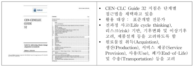 CEN-CENELEC Guide 32 ´Guide for addressing climate change adaptation in standard