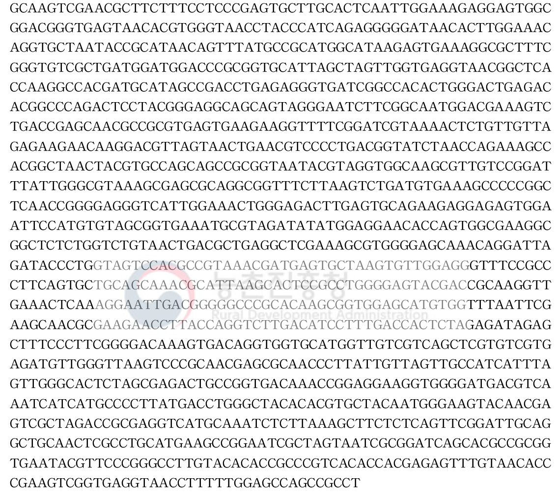 16S rRNA sequence of KACC 92220