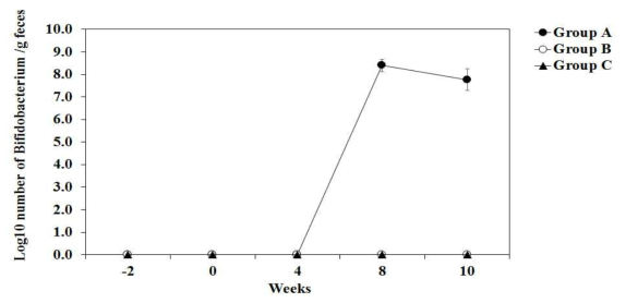 Effect of cheese containing B. longum intake on the number of fecal Bifidobacterium