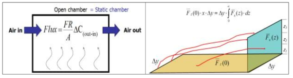 개방 상자법(Open chamber method)과 미기상학적 방법(Micrometeorological method)