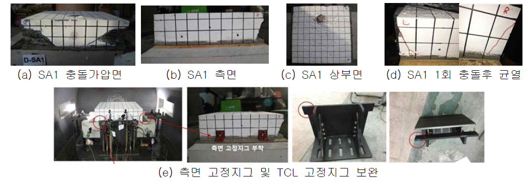 SA1 충돌 후 파괴형상 및 지그 보완