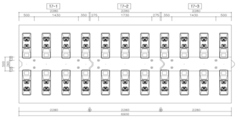 TCL 7m용 DCP패널 배치도 : DCP 2,280m×3EA