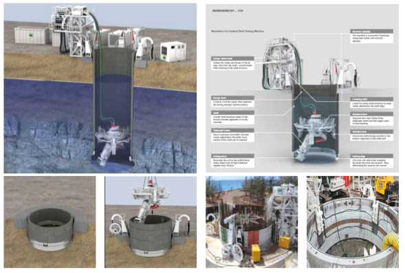 수직구 굴착 전경(독일 업체 사례)