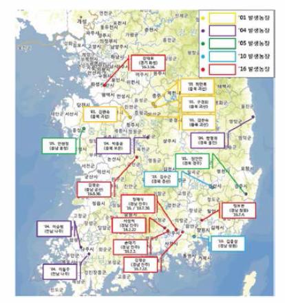 국내 CWD 발생 상황