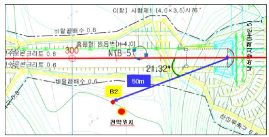 시험 제2터널 마이크로폰 설치위치