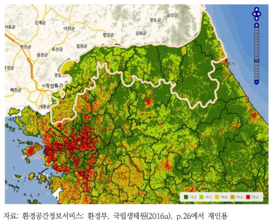 DMZ 일원 국토환경성평가지도(2016)