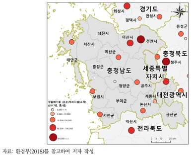 충청남도(세종·대전 포함) 생활폐기물 소각시설 운영현황