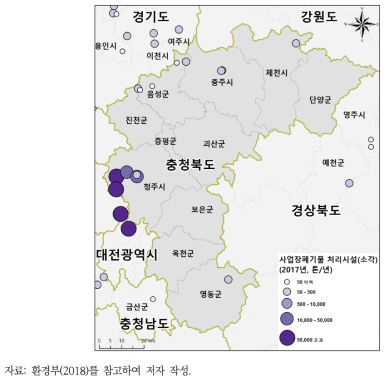 충청북도 사업장폐기물 소각시설 운영현황