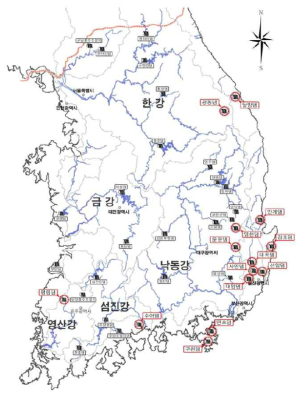 용수전용댐의 위치