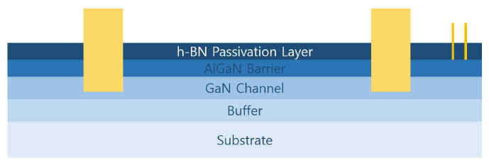 1st SiN 제거 후 schematic cross-section