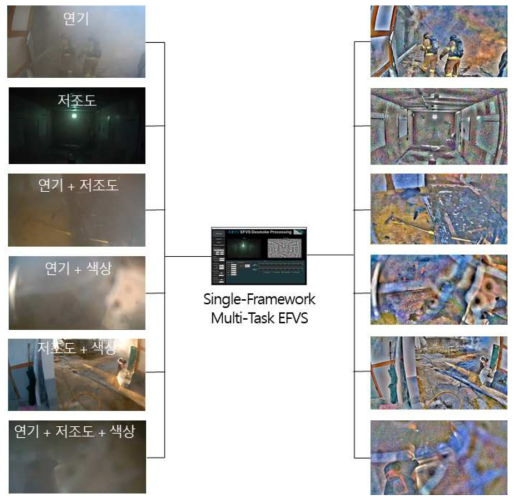 Single-Framework Multi-Task EFVS 소프트웨어 실행 결과 사례 요약