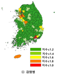 지자체별 사회재난 취약성 평가 결과(계속)