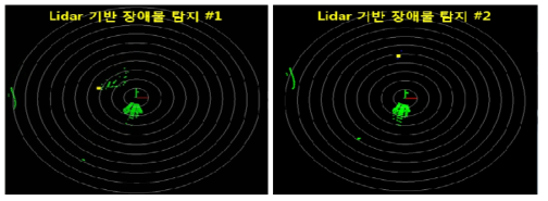 라이다 기반 장애물 탐지결과 예시