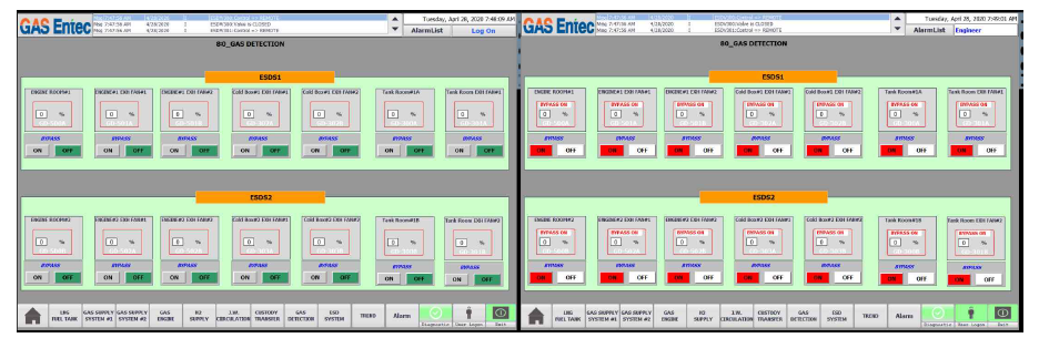 Gas Detection HMI