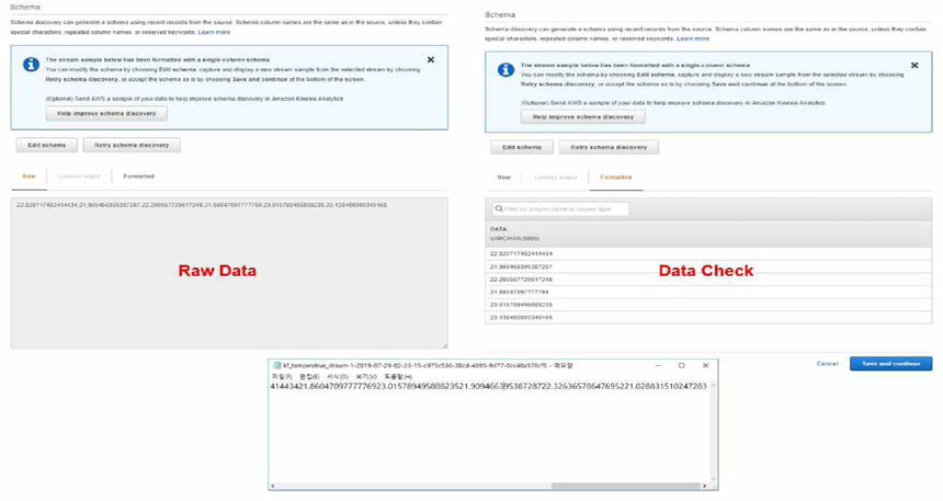 Kinesis Data 확인 및 스키마 변경