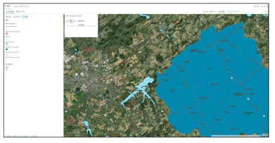 미국 EPA에서 운영중인 NEPAssist Geographic Information System 화면