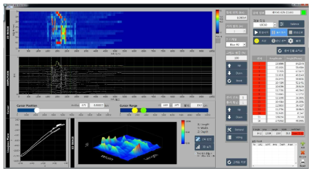 독립측정형 와전류 탐상장비 탐상화면