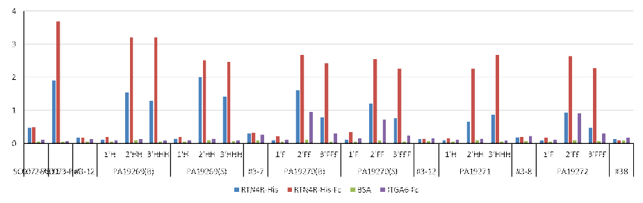 6회 패닝에 대한 polyphage ELISA 분석