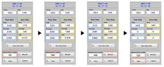 Measurement Length 설정 및 저장 Process