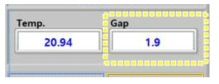Gap값 표시화면