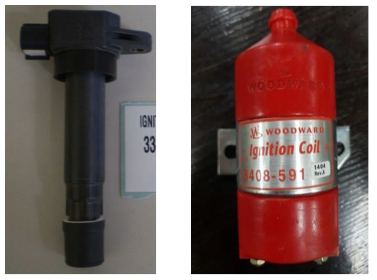 Capacitor discharge ignition coil(좌)과 Inductive discharge ignition coil(우)