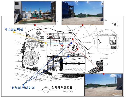 정읍 친환경대현그린 평면도 및 반응설비 설치 위치(예정)