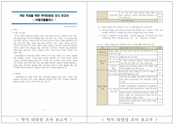 약식 타당성 조사 보고서