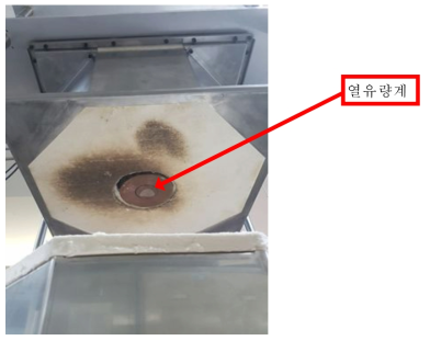 고온 실험장치 열유량계 설치 형상