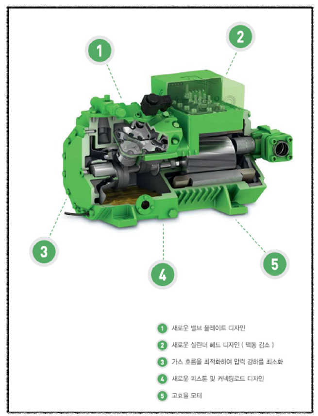 반밀폐형 압축기 (Maker: Bitzer, Germany)