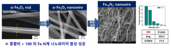 종횡비(c/a) > 100을 나타내는 α-Fe2O3 nanowire