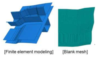 유한요소해석 모델링 및 블랭크 요소