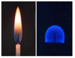 Flame configuration on earth gravity and microgravity