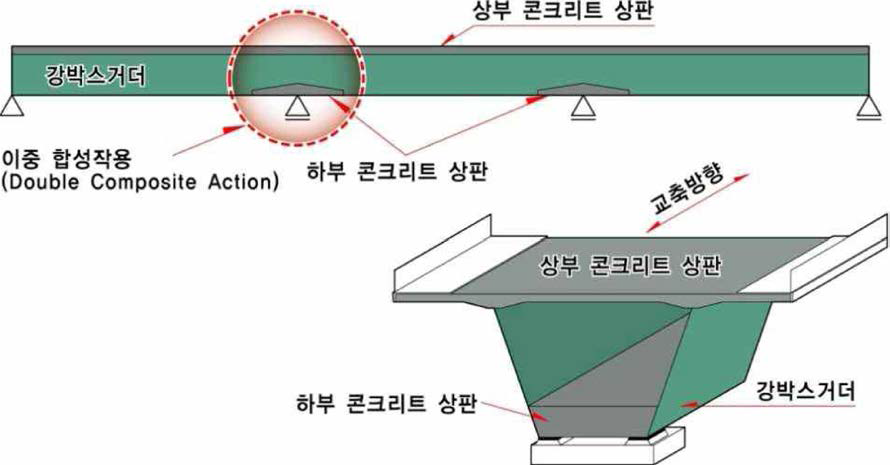 이중합성 강박스거더 교량의 구조개요