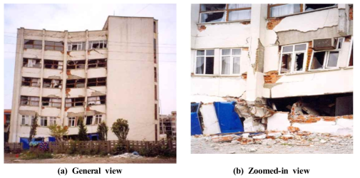 Severe damage and partial failure of the building due to torsional irregularity (Ozmen, C., Unay, A.I. 2007)