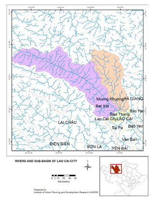 River map of Lao Cai City