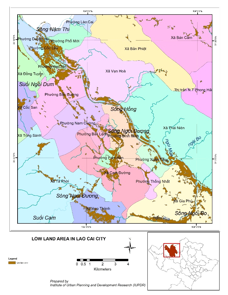 Low land areas in Lao Cai City